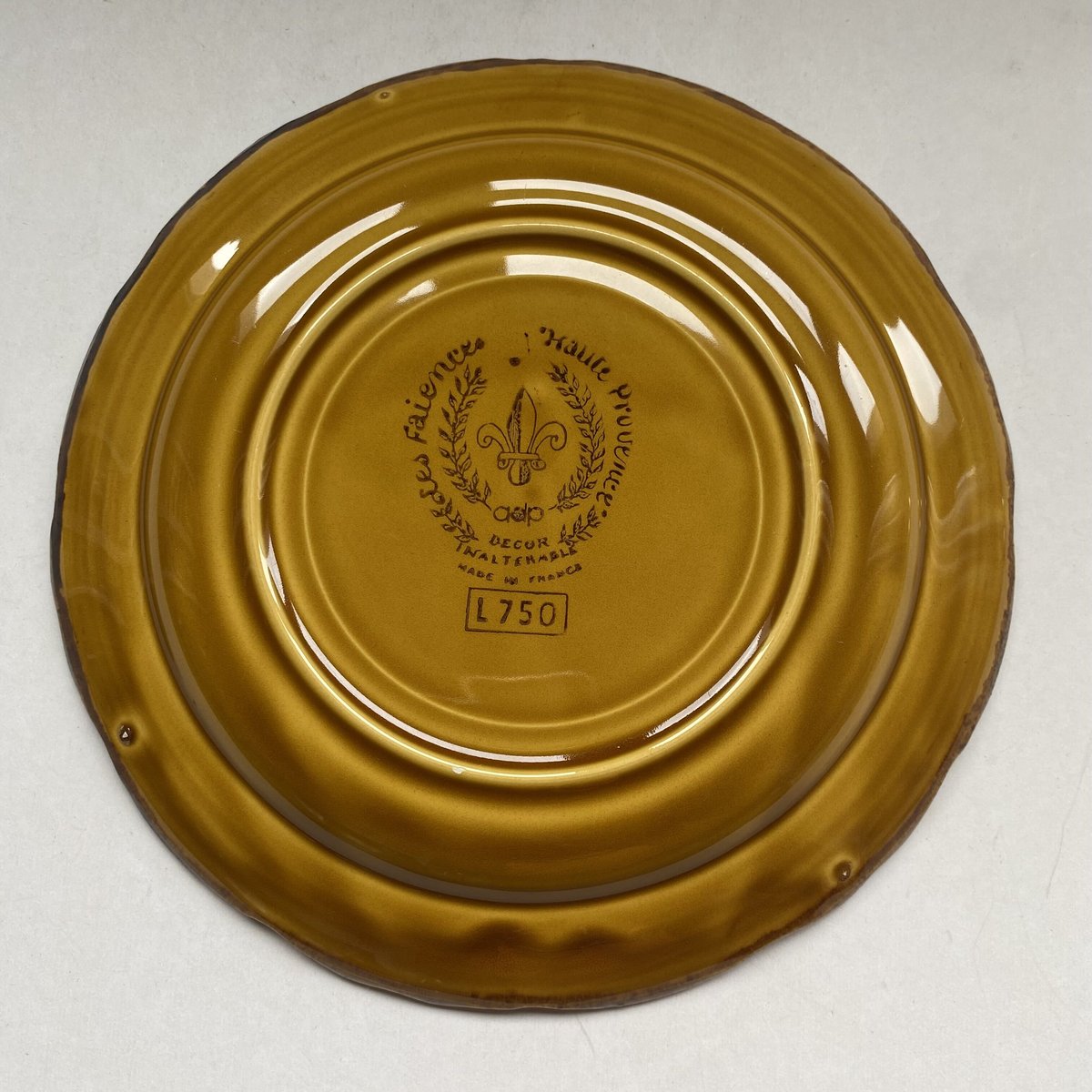 ファイアンス オート プロヴァンス はちみつ色 陶器皿 6枚 MH049