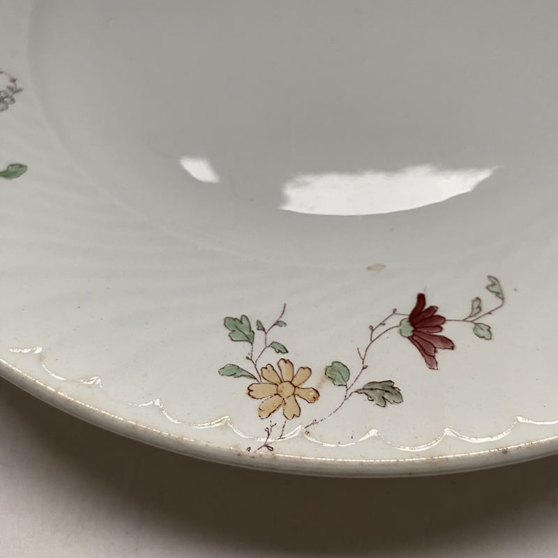 フランスアンティーク リュネヴィル窯 ディナープレート 平皿 花柄