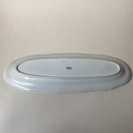 １８９２年　リュネヴィル　プチ　プラ・ア・ポワソン　花リム　白い陶器