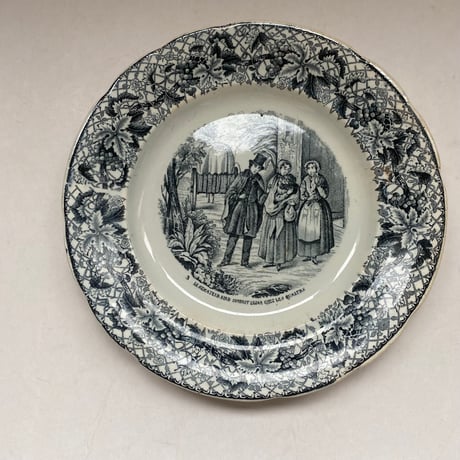 19世紀後半　ショワジールロワ　おしゃべりなお皿　デザートプレート　クエーカー