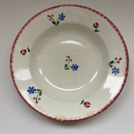 １９３０年代　バドンヴィレー　ダニー　スーププレート　小花柄　Bランク　3点セット