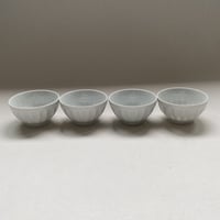20世紀後半　プチ・カフェ・オ・レボウル　4点セット　白い陶器