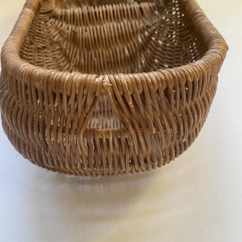 20世紀後半 パニエ 収穫かご やなぎ製 ピーナッツがた 3 | campagne à