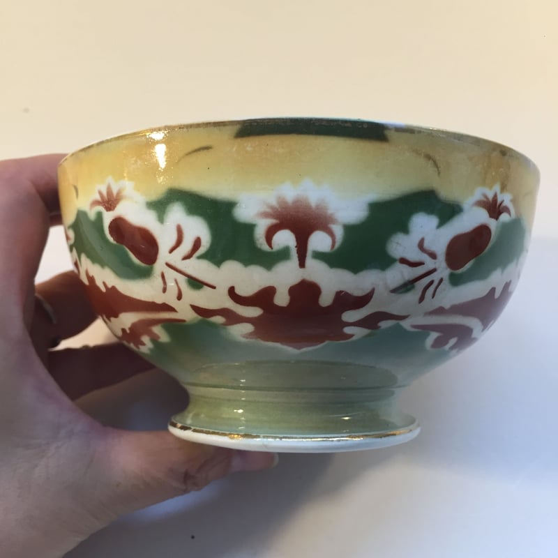 クレイユモントロー アンティークカフェオレボウル フランス