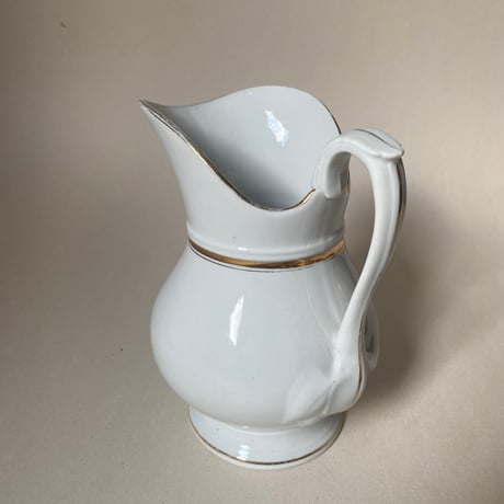 19世紀後半　リモージュ　WG ＆Cie　 ブロ　白磁にゴールドのライン