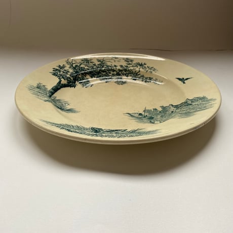 19世紀後半　ロンシャン　サマリテーヌ　プラロン　29cm　田舎の風景柄