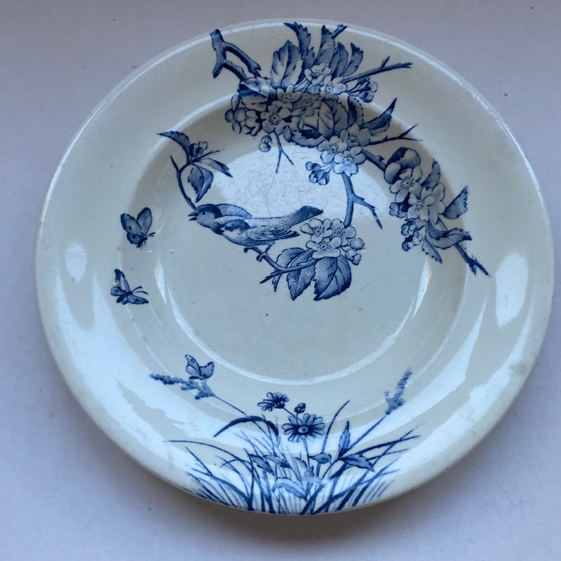19世紀後半 クレールフォンテーヌ フラワー スーププレート お花 19世紀後半 クレールフォンテーヌ フラワー スーププレート お花