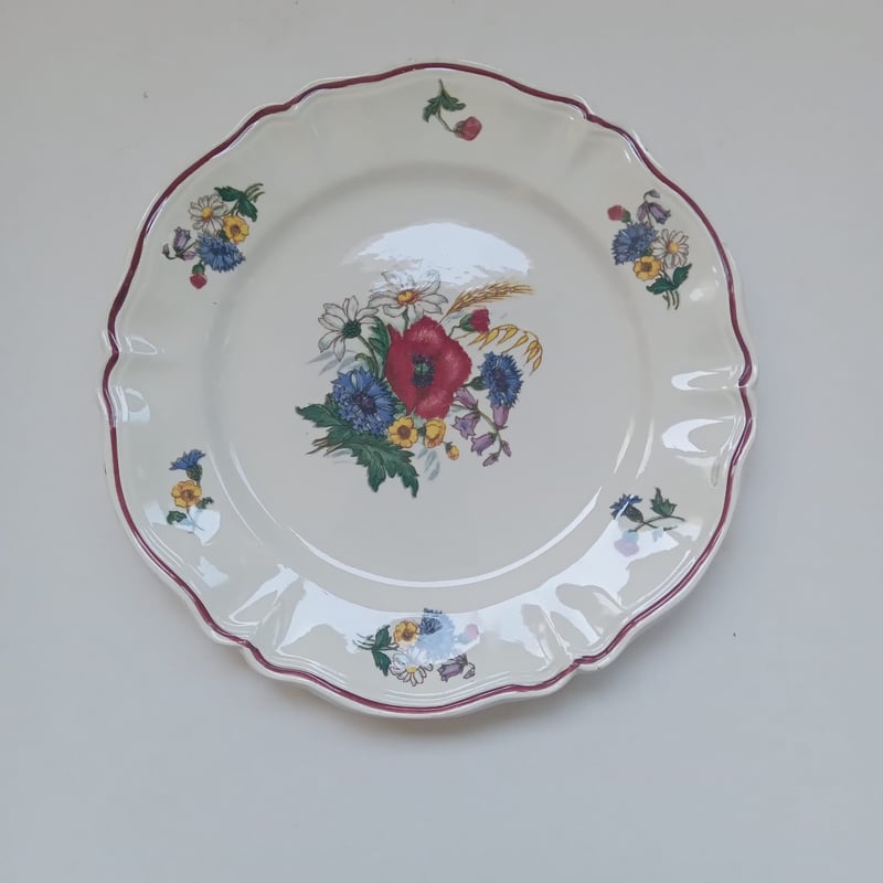1950年代 サルグミンヌ アグレスト デザートプレート 野の花柄 1