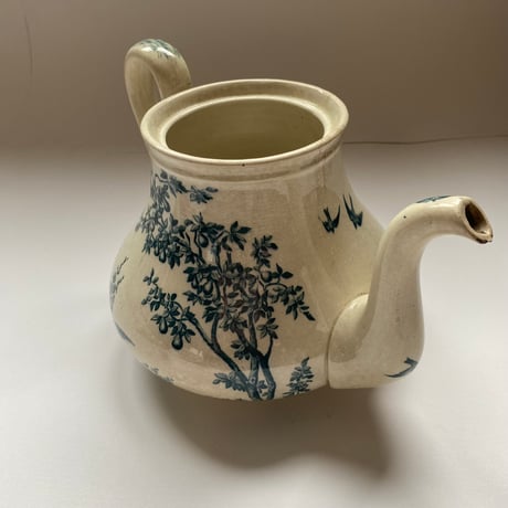 19世紀後半　ロンシャン　サマリテーヌ　ティエール(蓋なし)　　田舎の風景柄