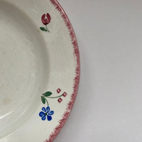 １９３０年代　バドンヴィレー　ダニー　スーププレート　小花柄　Bランク　3点セット