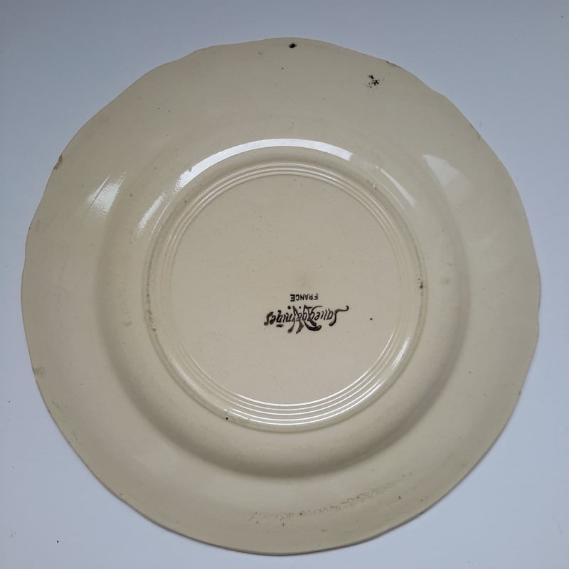 フランスアンティーク サルグミンヌ 花リム 小振りなプレート 7枚セット トレイ フランスアンティーク サルグミンヌ アグレスト プレート 3枚