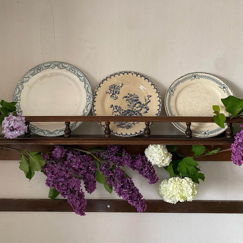 超希少　1800年代　ジアン　モノグラム　ディナープレート　フランスアンティーク 超希少 1800年代 ジアン モノグラム ディナープレート フランス