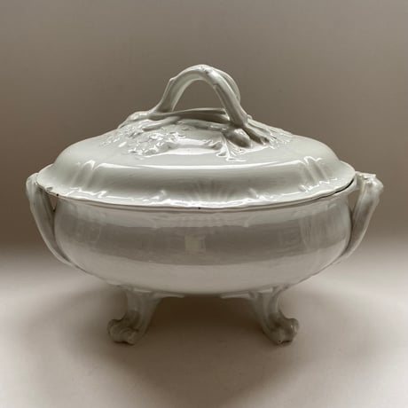 フランスアンティーク食器 ジアン窯19世紀モノグラムプレート（直径30.5cm） フランス