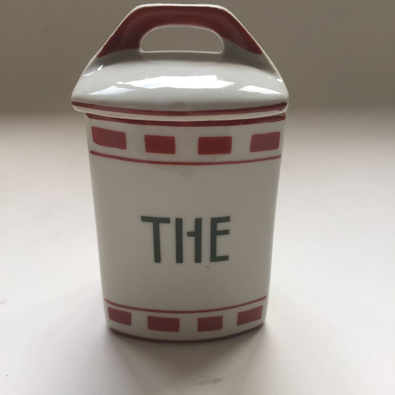 1920年代 キャニスター 陶器 ルージュのライン 4点セット