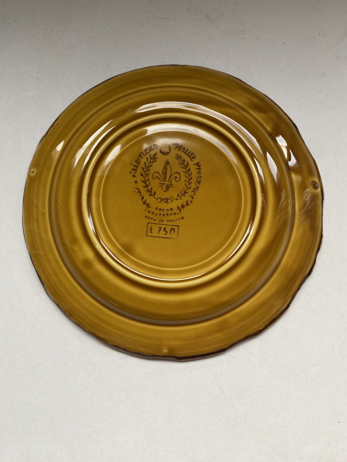 ファイアンス オート プロヴァンス はちみつ色 陶器皿 6枚 MH049