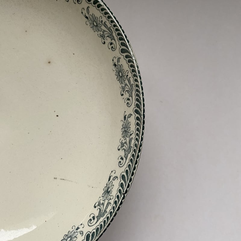 19世紀 サラン ムスティエ コンポティエ ひなぎく柄 Aランク