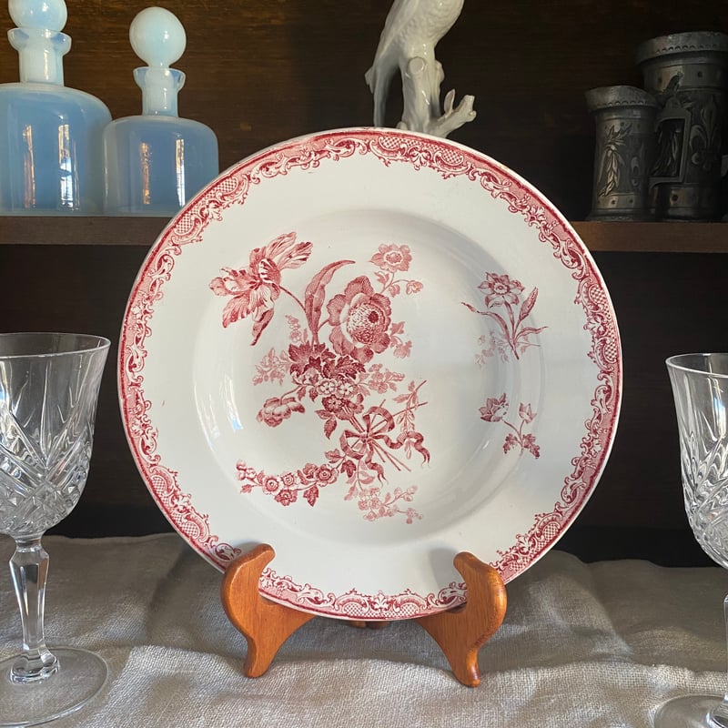 A 希少 フランスアンティーク サルグミンヌ フォンタンジュ スープ プレート A 希少 フランスアンティーク サルグミンヌ フォンタンジュ スープ