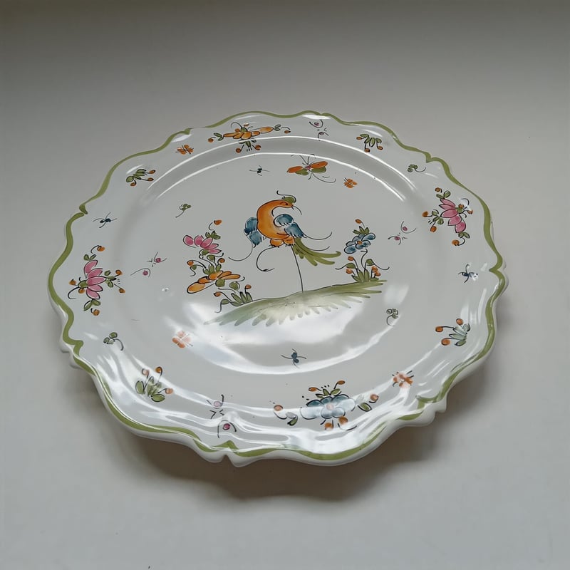 20世紀後半 ムスティエ TR サイン ディナープレート フェニックス柄