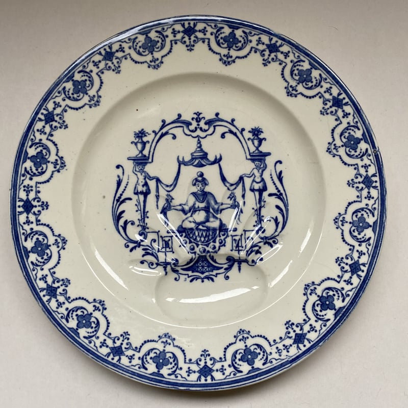 ヴィエイヤーボルドー ムスティエ ディナープレート H フランスアンティーク食器 ヴィエイヤーボルドー ムスティエ ディナープレート H フランス