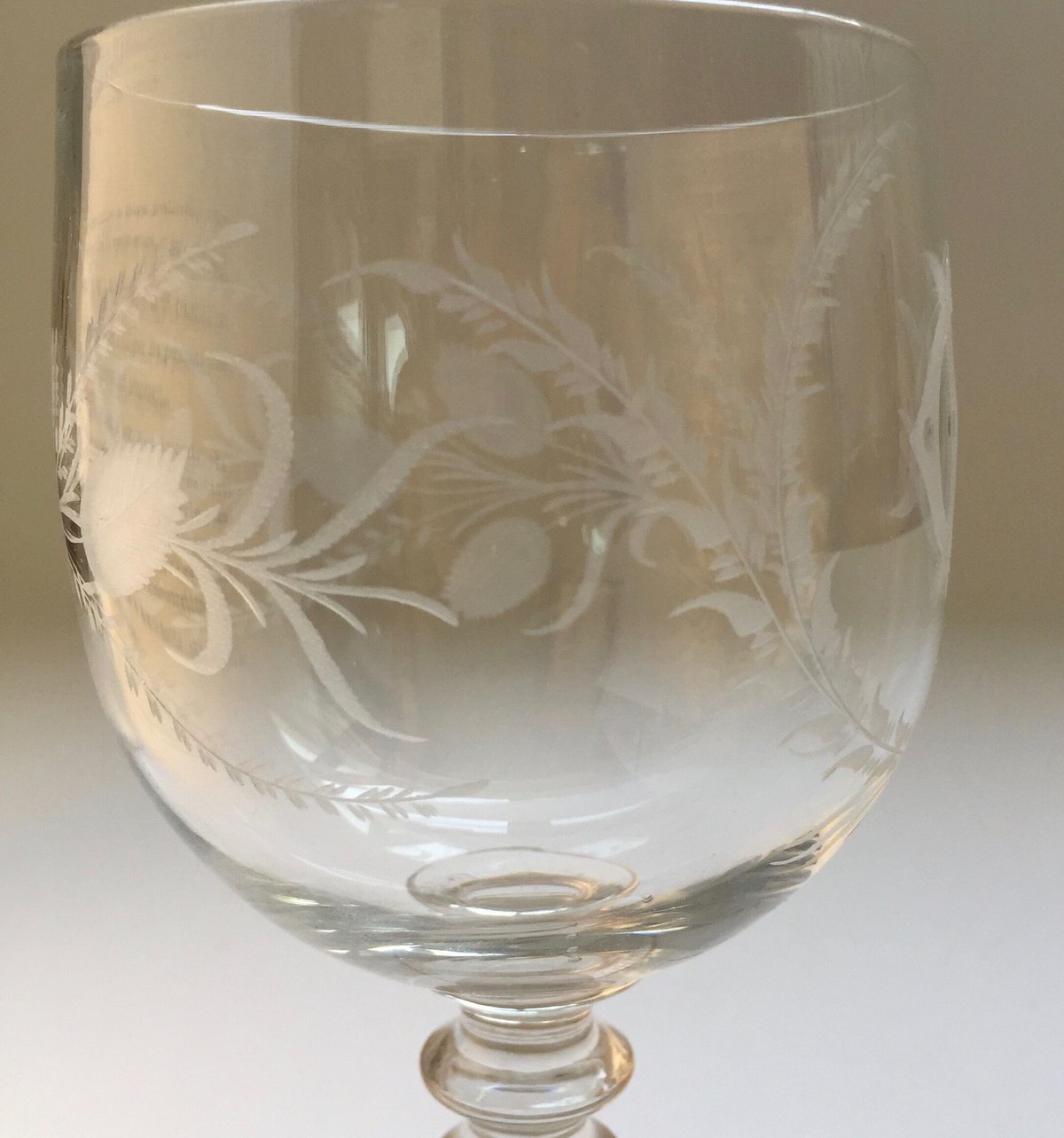 19世紀 クリスタル 製 ワイン・グラス グラビュール CD | campagne à