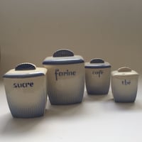 １９２０年代　キャニスター　ブルーのアエログラフ　４点セット