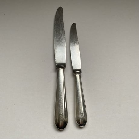 １９２０年代　クリストフル　アール・デコ　イニシアルPB  シルバープレート　前菜ナイフ　７本セット