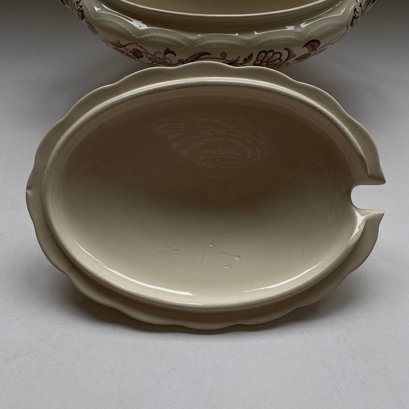 19世紀 ブラウンウエストヘッドムーア スーピエール ケイトウ柄