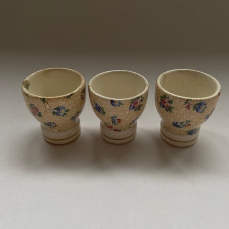 20世紀前半　コクティエ　ダミエ、アンティークピンク、小花柄　6点セット