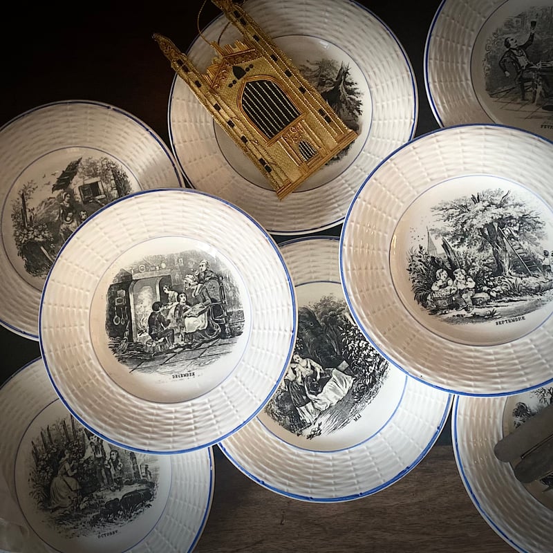 1920年代 ディゴワン・サルグミンヌ おしゃべりなお皿 12ヶ月 プラ