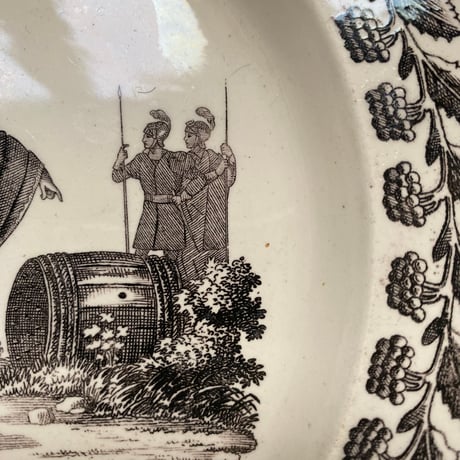 19世紀前半　モントロー　おしゃべりなお皿　デザートプレート　童話　2点セット