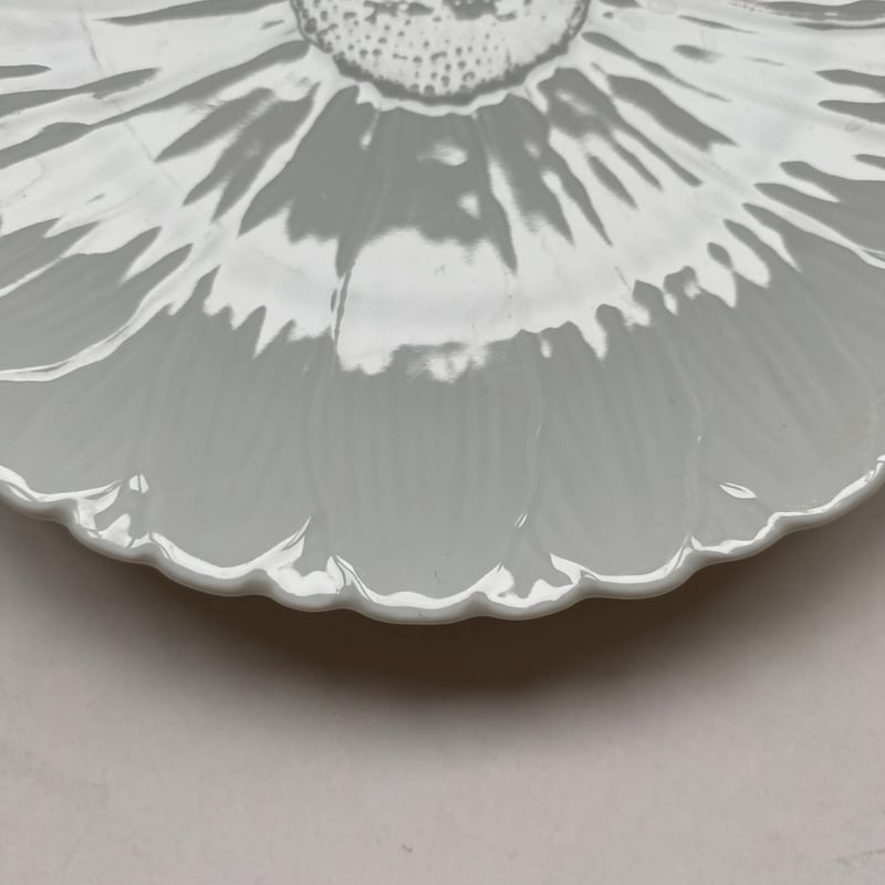 20世紀中期 リモージュ デザートプレート マーガレット・レリーフ 白磁