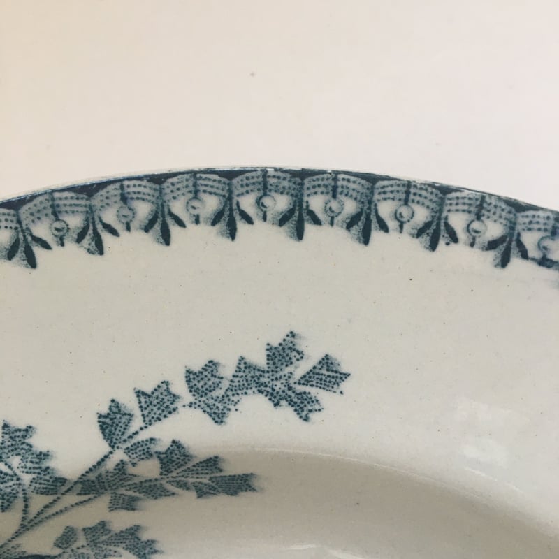 19世紀後半 ロンウィ メザンジュ スープ・プレート シジュウカラ柄 B