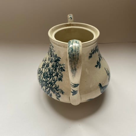 19世紀後半　ロンシャン　サマリテーヌ　ティエール(蓋なし)　　田舎の風景柄