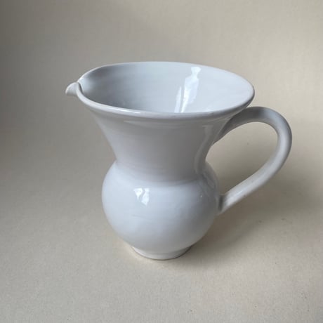20世紀中期　マリコルヌ　エミール・テシエ　ピシェ　白い陶器