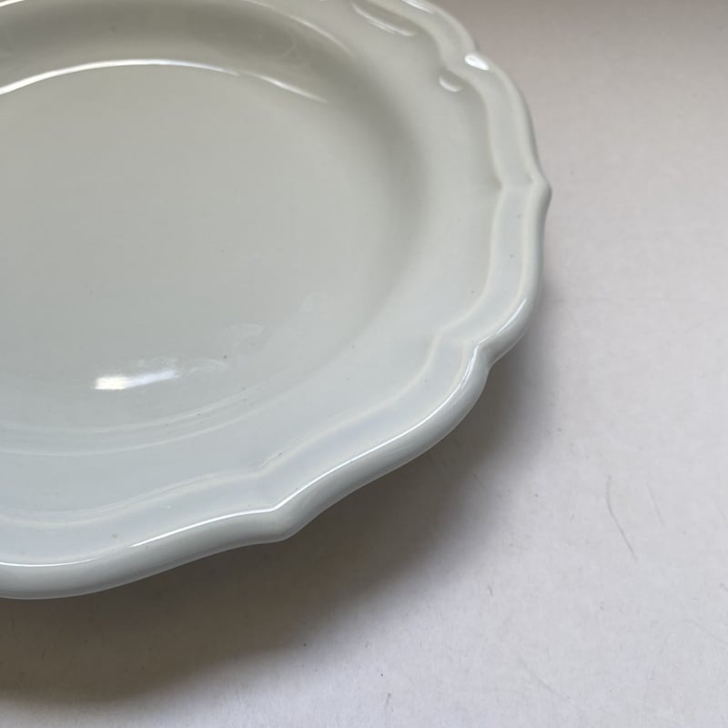 1960年代 ジアン 花リム スーププレート 白い陶器 | campagne à paris