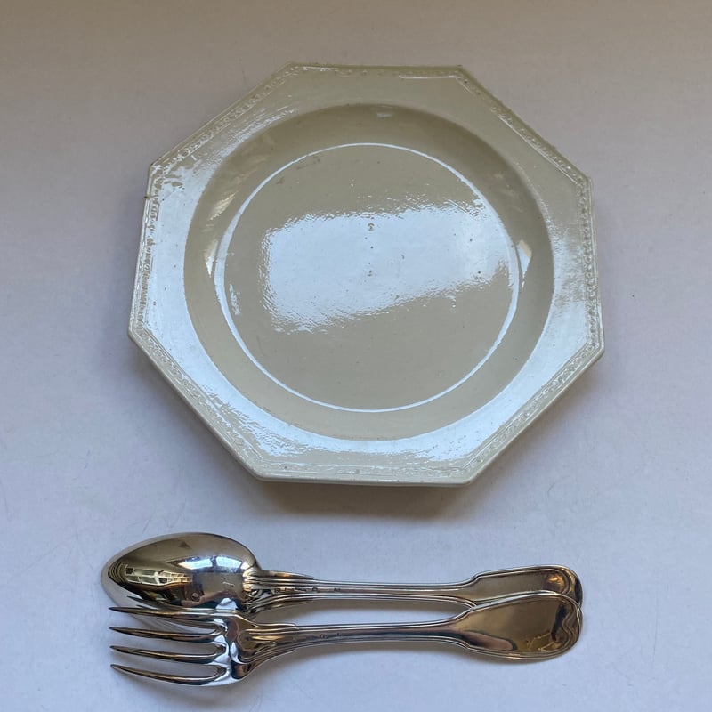 19世紀前半 クレールフォンテーヌ？ デザートプレート オクトゴナル 他