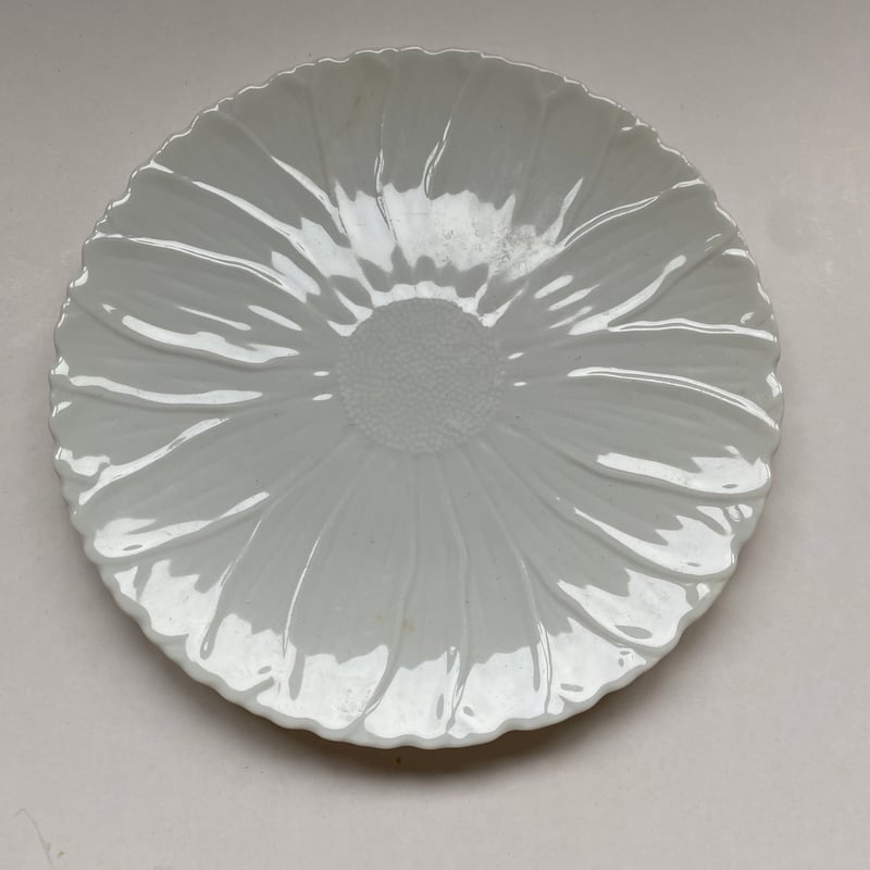 フランスアンティーク マーガレットレリーフリム デザートプレート