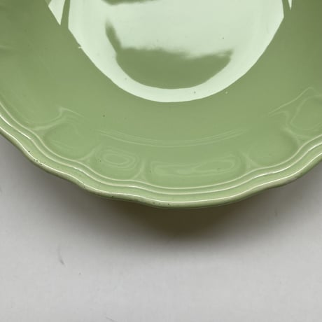 １９６０年代　サラン　ボウル　花リム　ペパーミントグリーン　１−４