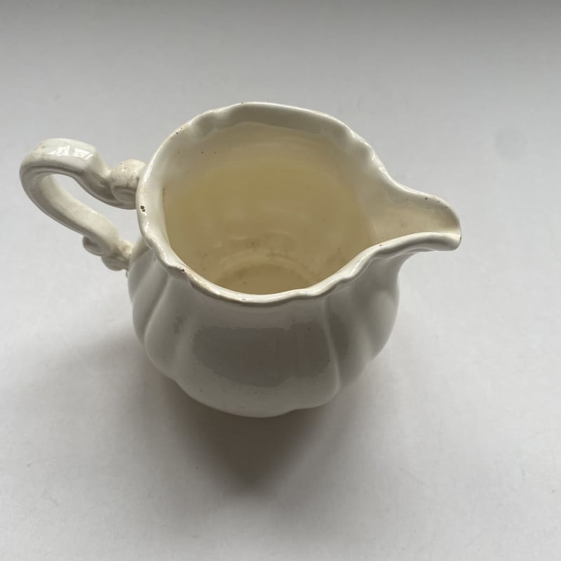 フランス アンティーク サルグミンヌ 花リム ポット フランスアンティーク サルグミンヌ 花リムシュガーポット