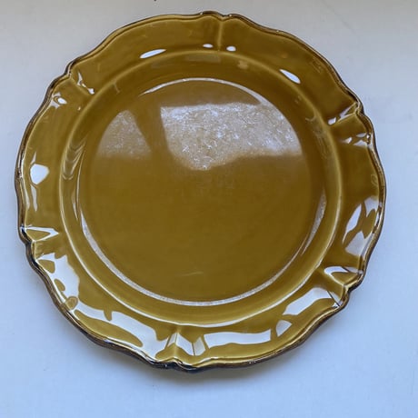 フランス アンティーク Varage ヴァラージュ 白いリム皿