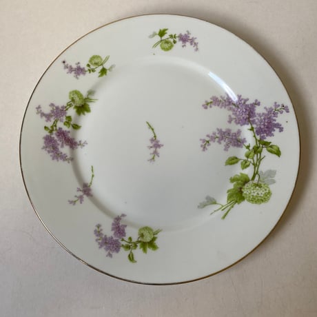 1900年代　リモージュ　J.B.T et cie　ベルポー　ディナー・プレート　リラとブール・ド・ネージュ柄　1−１２
