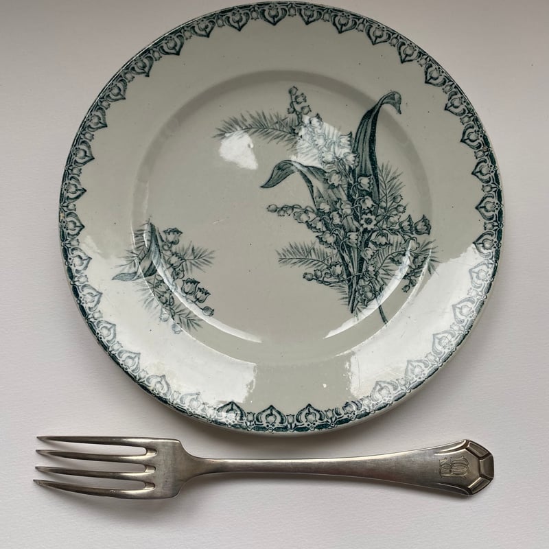 19世紀後半 サンタマン ミュゲ デザートプレート すずらん柄 1−4