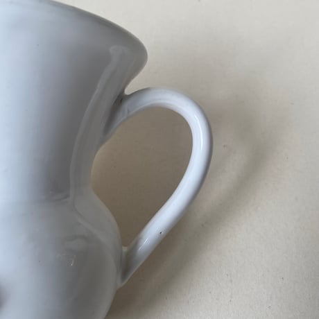 20世紀中期　マリコルヌ　エミール・テシエ　ピシェ　白い陶器