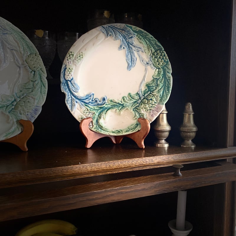 19世紀 フィヴ・リール アスパラガス・アーティチョーク・プレート