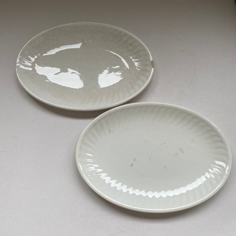 1960年代 ジアン ラヴィエ 白い陶器 レリーフ 2点セット