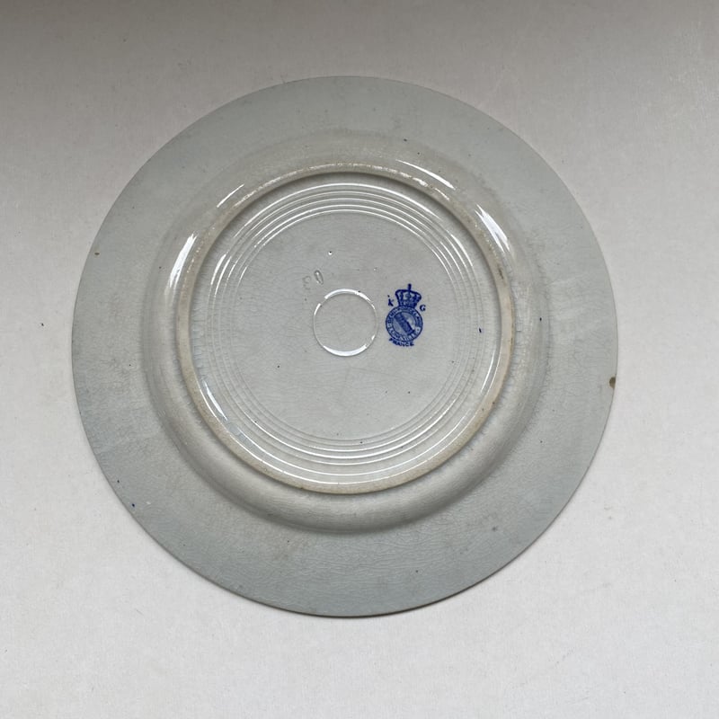 19世紀 リュネヴィル デザートプレート ブルー・ウィロー柄 1−5