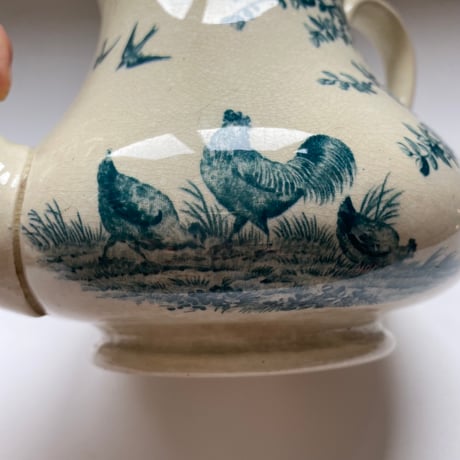 19世紀後半　ロンシャン　サマリテーヌ　ティエール(蓋なし)　　田舎の風景柄