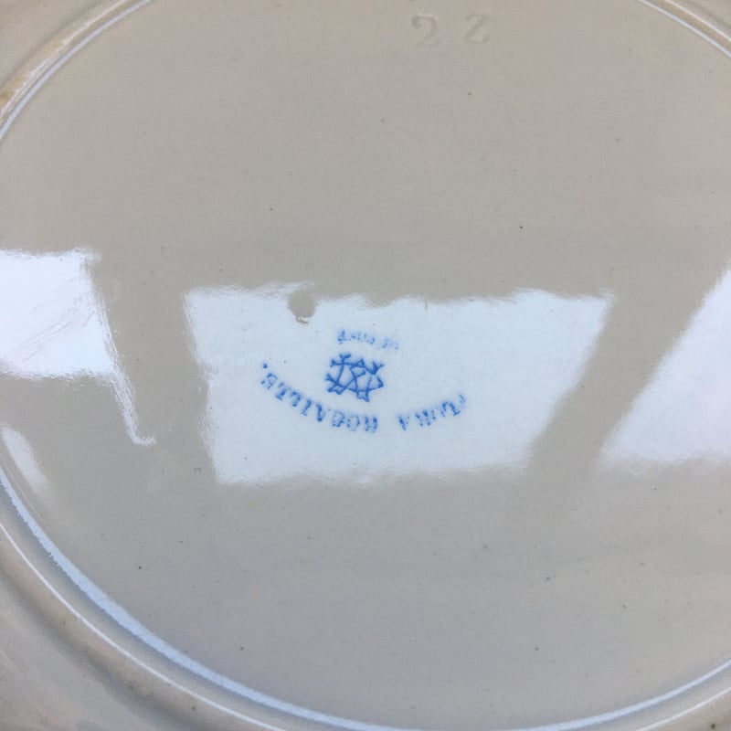 19世紀後半 クレイユ・エ・モントロー フローラ・ロカイユ ブルー