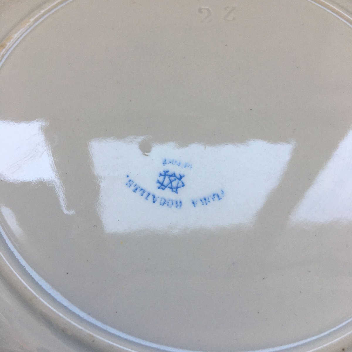 19世紀後半 クレイユ・エ・モントロー フローラ・ロカイユ ブルー