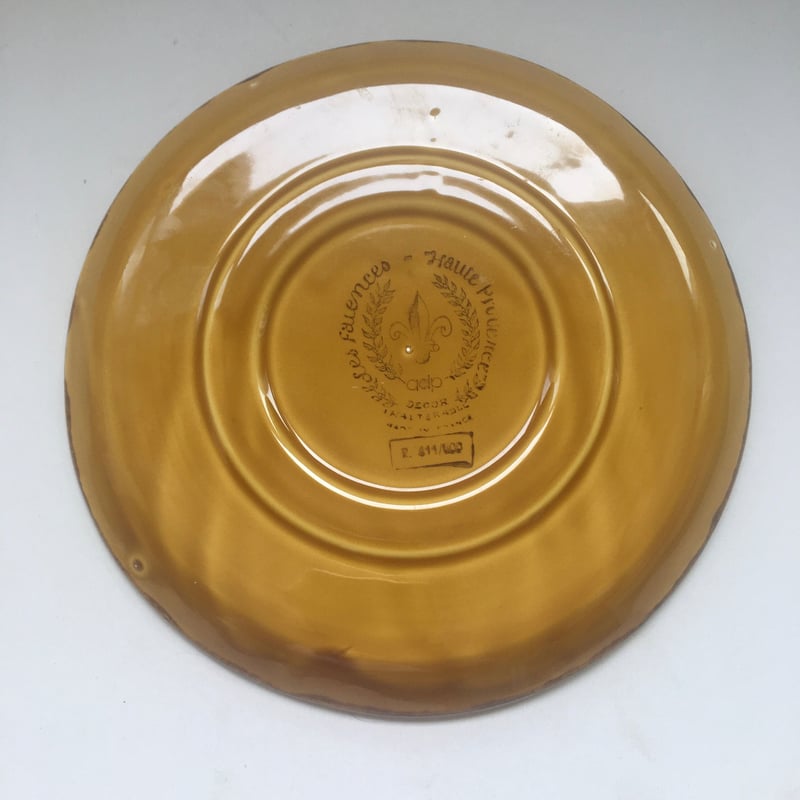 ファイアンス オート プロヴァンス はちみつ色 陶器皿 6枚 MH049